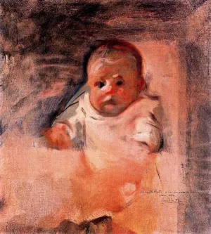 Bebe Oil painting by Cecilio Pla y Gallardo