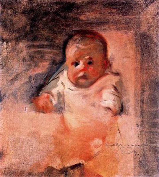 Main Product Photo of Bebe Painting by Cecilio Pla y Gallardo