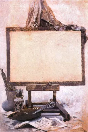 Caballete painting by Cecilio Pla y Gallardo