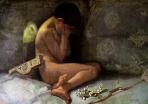 Desnudo de Nino by Cecilio Pla y Gallardo Oil Painting