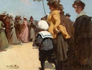 Escena Estival by Cecilio Pla y Gallardo - Oil Painting Reproduction