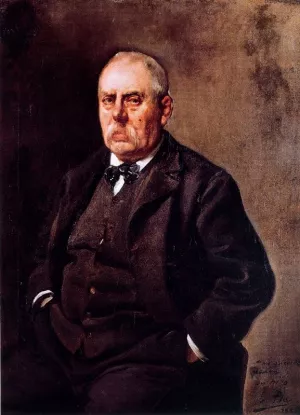 Padre del Pintor by Cecilio Pla y Gallardo Oil Painting