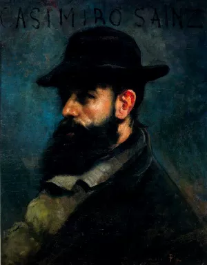 Retrato de Casimiro Sainz by Cecilio Pla y Gallardo Oil Painting
