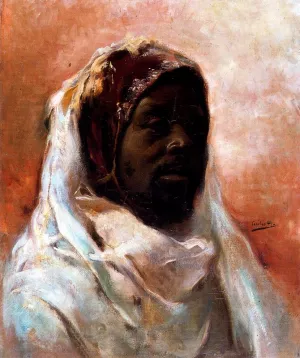 Retrato de Negro by Cecilio Pla y Gallardo - Oil Painting Reproduction