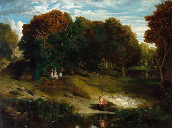 Main Product Photo of In the Forest  Painting by Celestin Nanteuil