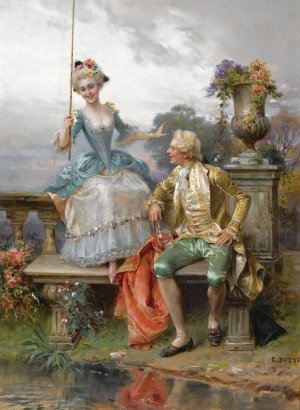 Angling For A Good Catch Oil painting by Cesare Auguste Detti