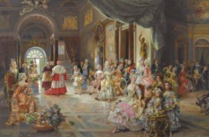 La Fete by Cesare Auguste Detti Oil Painting