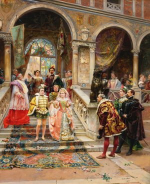 The Marriage Of The Prince by Cesare Auguste Detti Oil Painting
