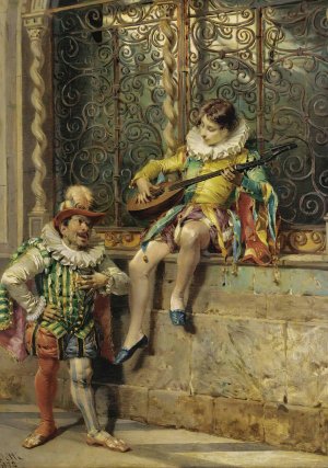 The Musicians Oil painting by Cesare Auguste Detti
