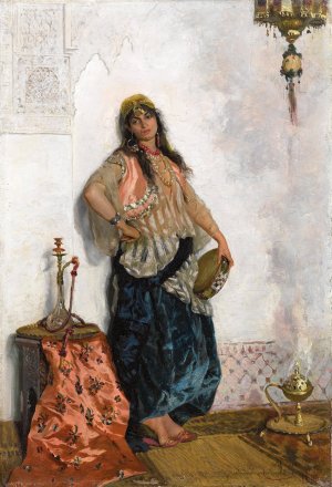 Orientalische Tanzerin by Cesare Biseo Oil Painting