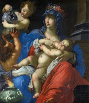 Charity by Cesare Dandini Oil Painting