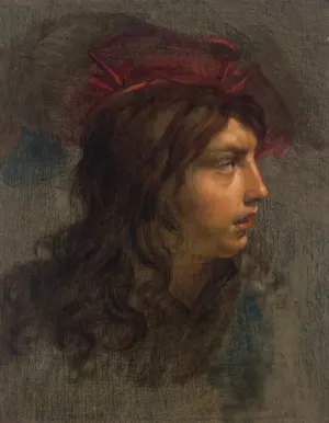 Head of a youth by Cesare Dandini Oil Painting