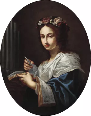 Santa Cecilia by Cesare Dandini Oil Painting