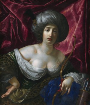 Woman Portrayed as the Goddess Diana by Cesare Dandini Oil Painting
