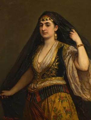 Odalisque by Cesare Dell'Acqua Oil Painting