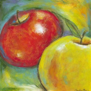 Abstract Fruits IV by Chariklia Zarris Oil Painting