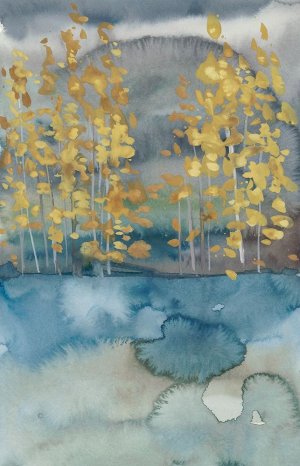 Golden Trees I Oil painting by Chariklia Zarris