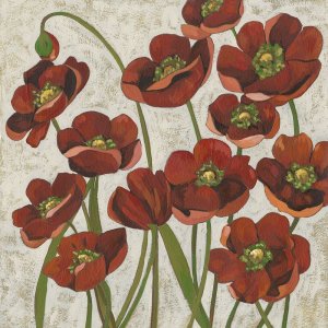 Sangria Poppies I by Chariklia Zarris Oil Painting