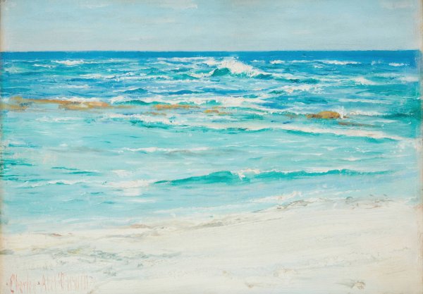 Main Product Photo of The Windward Shore of Laysan Island  Painting by Charles Abel Corwin