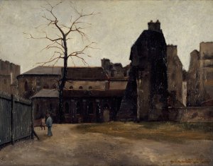 Ancien Hotel-Dieu, cour du bureau central by Charles-Alexis Apoil Oil Painting