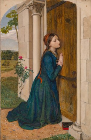 The Devout Childhood of St. Elizabeth of Hungary by Charles Allston Collins Oil Painting