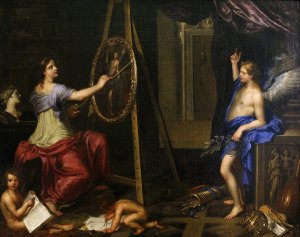 Allegory of Painting by Charles Alphonse Du Fresnoy Oil Painting
