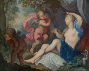 Venus' Toilet by Charles Alphonse Du Fresnoy Oil Painting
