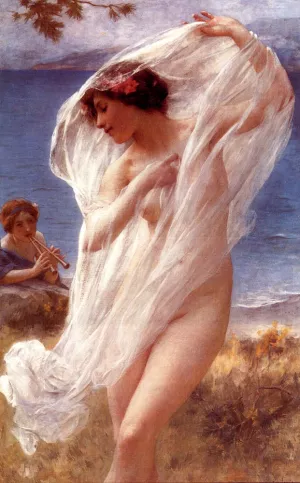 A Dance By The Sea by Charles Amable Lenoir Oil Painting