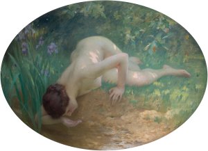 At the Pool by Charles Amable Lenoir Oil Painting