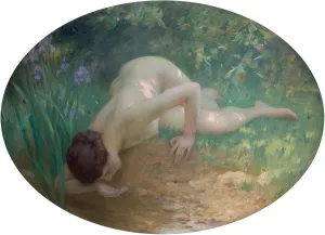 At the Pool by Charles Amable Lenoir Oil Painting