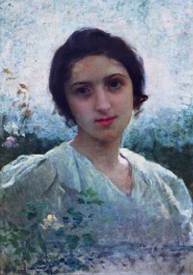 Eugenie Lucchesi, Etude by Charles Amable Lenoir - Hand-Painted Oil Painting Reproduction