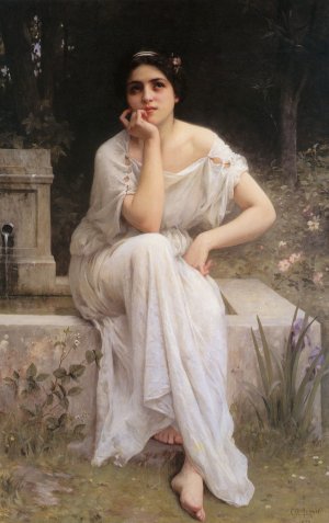Meditation by Charles Amable Lenoir Oil Painting