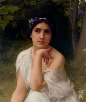 Pensive painting by Charles Amable Lenoir