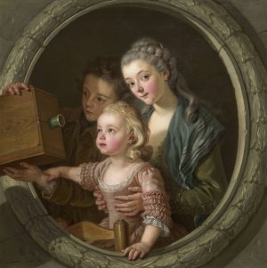 The Camera Obscura by Charles Amedee Philippe Van Loo Oil Painting