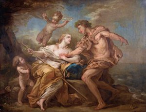 Bacchus And Ariadne by Charles-Andre Van Loo Oil Painting