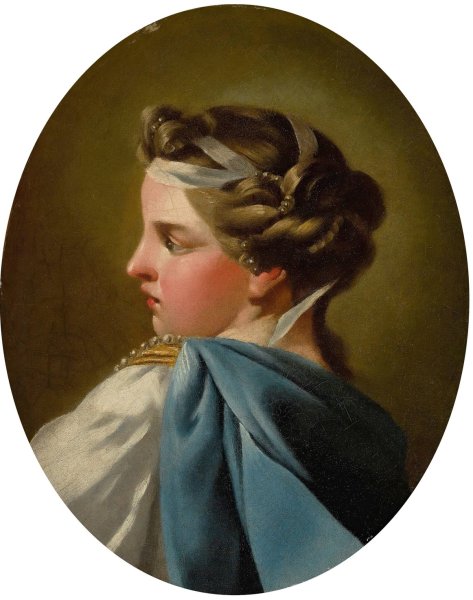 Portrait Of A Lady by Charles-Andre Van Loo - Hand-Painted Oil Painting Reproduction