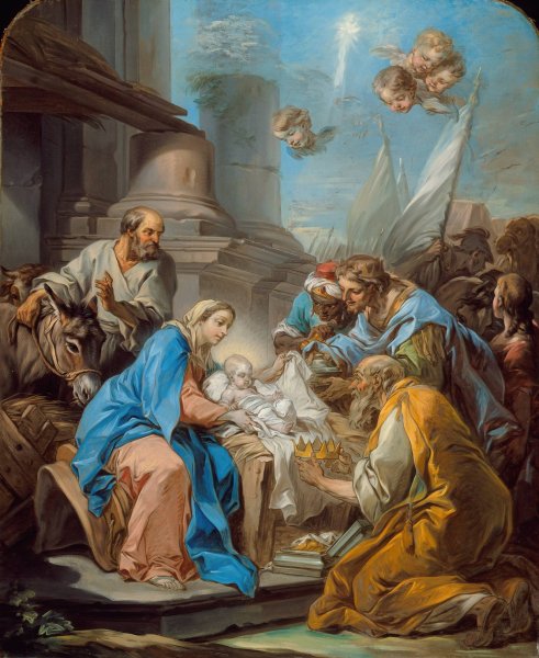The Adoration of the Magi  by Charles-Andre Van Loo - Hand-Painted Oil Painting Reproduction
