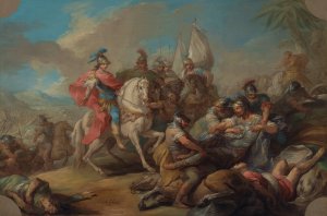 The Victory of Alexander over King Porus by Charles-Andre Van Loo Oil Painting