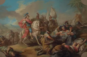 The Victory of Alexander over King Porus by Charles-Andre Van Loo Oil Painting