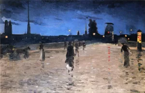 Le Pont de Pierre, Rouen painting by Charles Angrand