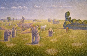 The Harvesters by Charles Angrand Oil Painting