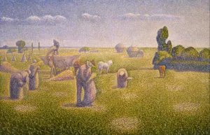 The Harvesters by Charles Angrand Oil Painting