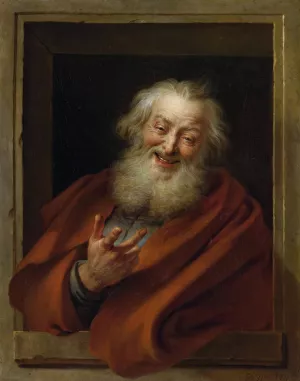 Cheerful Democritus by Charles-Antoine Coypel Oil Painting
