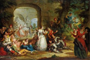 Roland And The Marriage Of Angelique by Charles-Antoine Coypel Oil Painting