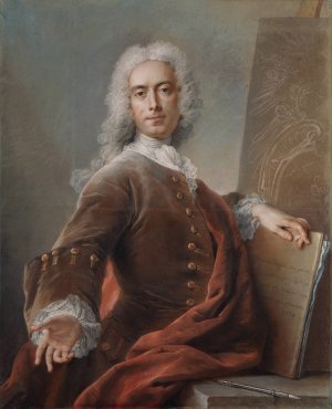 Self-Portrait by Charles-Antoine Coypel Oil Painting