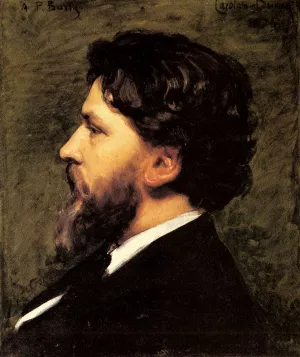 A Portrait of Philippe Burty Oil painting by Charles Auguste Emile Durand