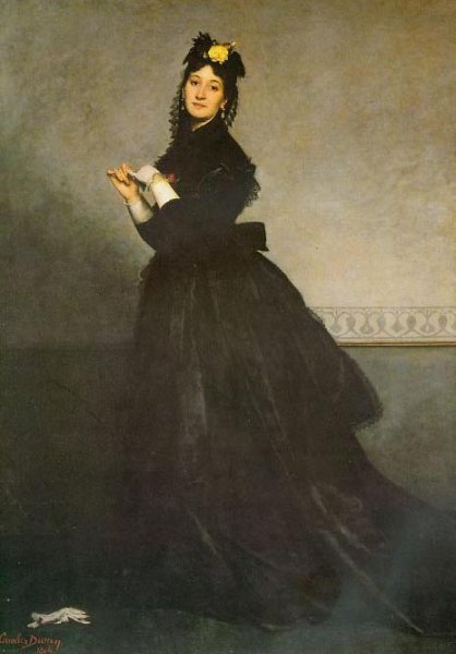Lady with a Glove by Charles Auguste Emile Durand - Hand-Painted Oil Painting Reproduction