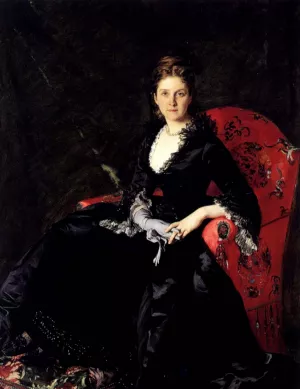Portrait of Mme N. M. Polovtsova Oil painting by Charles Auguste Emile Durand