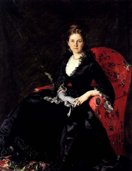 Portrait of Mme N. M. Polovtsova by Charles Auguste Emile Durand - Hand-Painted Oil Painting Reproduction