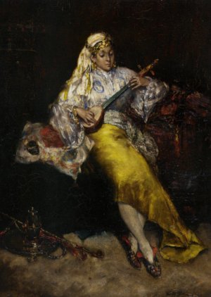 The Entertainer by Charles Auguste Emile Durand Oil Painting